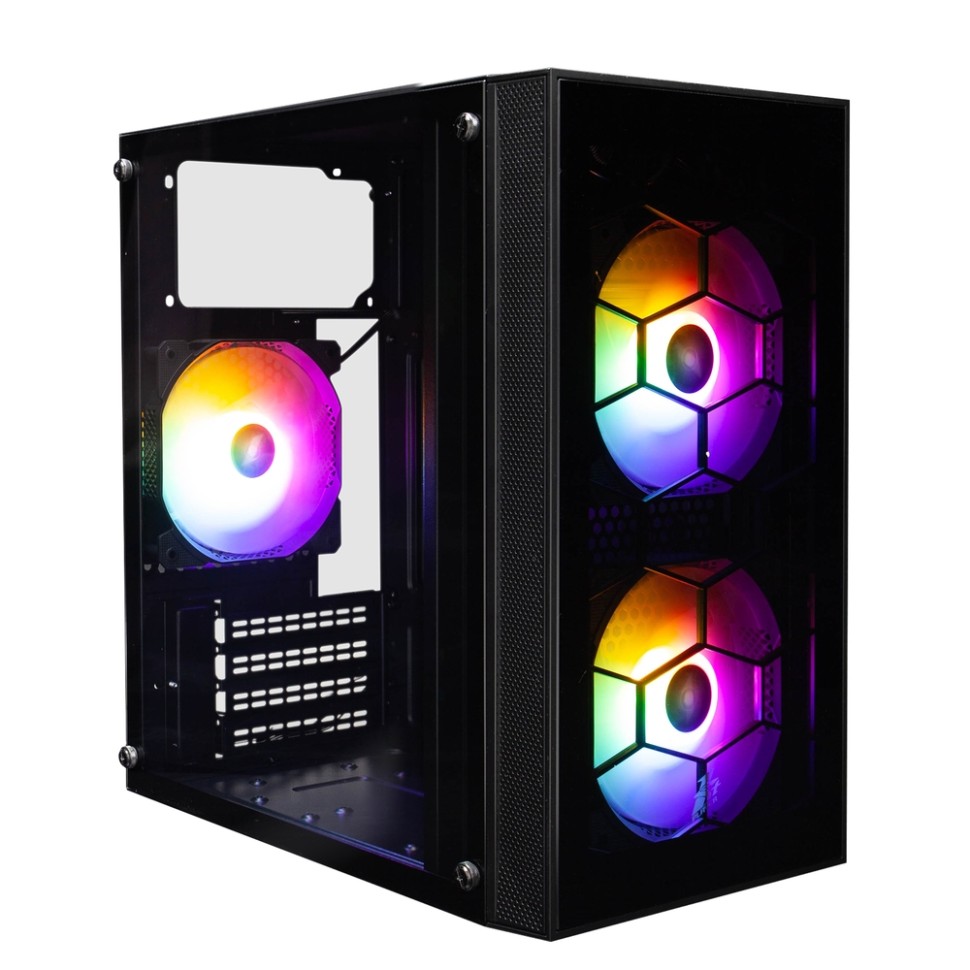 Компьютерный корпус 1STPLAYER FIREBASE X1 LED Black (X1-BK-3F1)