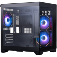 Компьютерный корпус 1STPLAYER MEGAVIEW MV5-TP ARGB Black (MV5-TP-BK-2FC7R-1FC7)