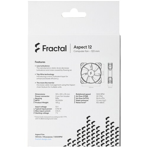 Вентилятор для корпуса Fractal Design ASPECT 12 White FD-F-AS1-1202