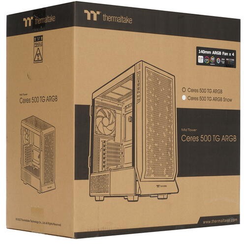 Компьютерный корпус Thermaltake Ceres 500 TG ARGB Snow White CA-1X5-00M6WN-00