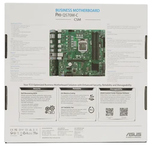 Материнская плата ASUS PRO Q570M-C/CSM (90MB1700-M0EAYC)