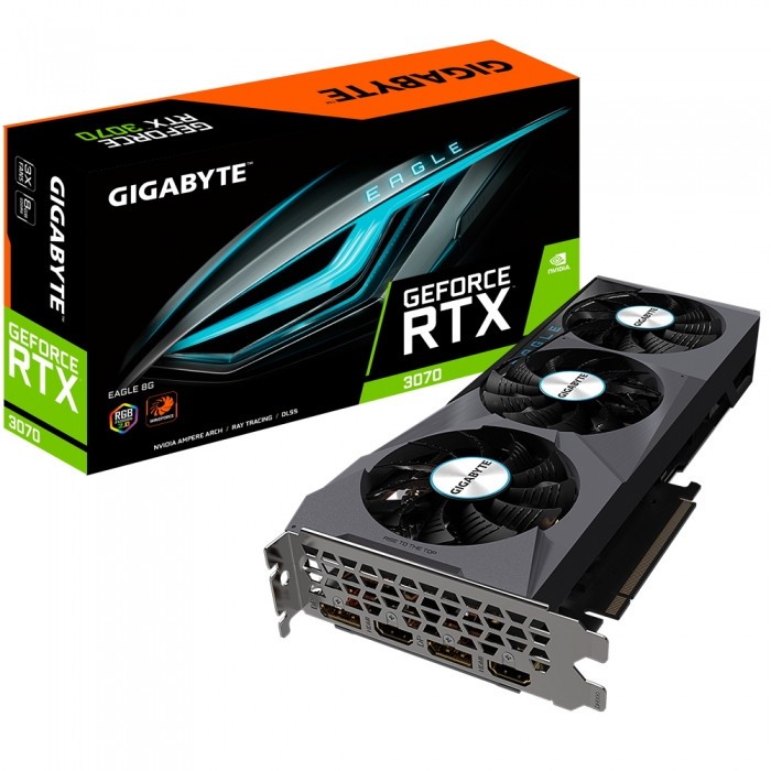 Видеокарта GIGABYTE (GV-N3070EAGLE-8GD) GeForce RTX 3070 8GB EAGLE (rev. 2.0)