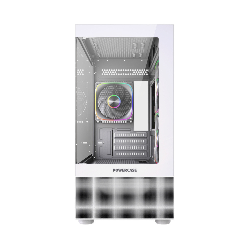 Компьютерный корпус Powercase Vision Micro M2 TG ARGB White (CVMWM2-A3)
