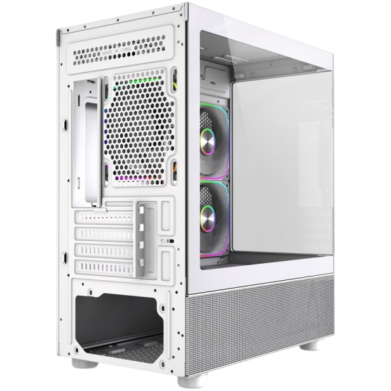 Компьютерный корпус Powercase Vision Micro M2 TG ARGB White (CVMWM2-A3)