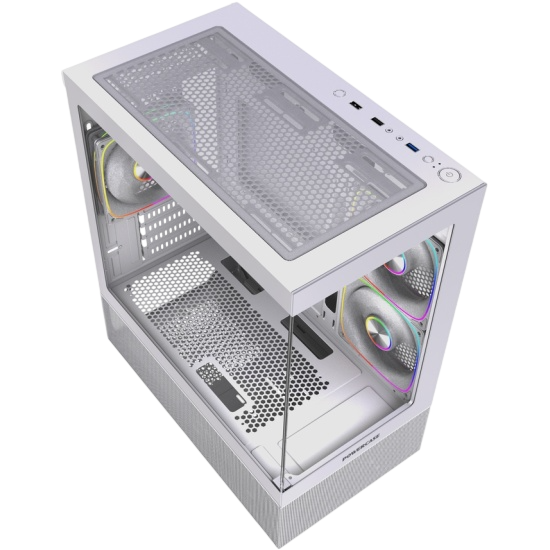 Компьютерный корпус Powercase Vision Micro M2 TG ARGB White (CVMWM2-A3)