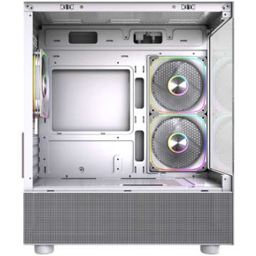 Компьютерный корпус Powercase Vision Micro M2 TG ARGB White (CVMWM2-A3)