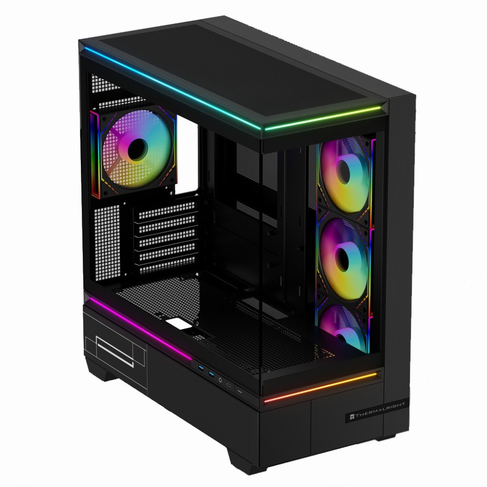 Компьютерный корпус Thermalright M10 FAN4-M TG ARGB Black (TRTLM10BF4M)
