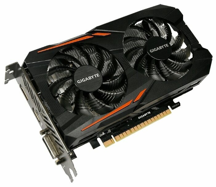 Видеокарта GIGABYTE (GV-N105TOC-4GD) GeForce GTX 1050 Ti 1316MHz PCI-E 3.0 4096MB 7008MHz 128 bit DVI HDMI HDCP OC