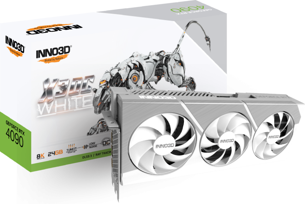 Видеокарта INNO3D (N40903-246XX-18333259) GeForce RTX 4090 24GB X3 WHITE OC