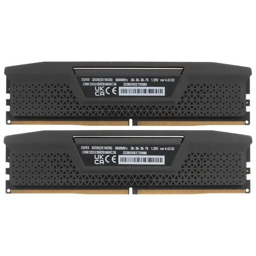 Оперативная память 32 Gb 5600 MHz CORSAIR VENGEANCE (CMK32GX5M2B5600C36)