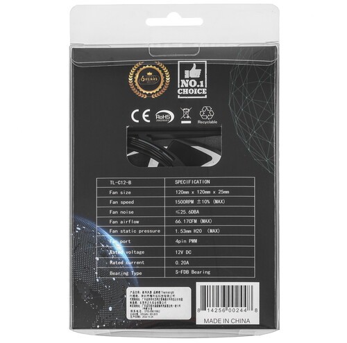 Вентилятор для корпуса Thermalright TL-C12-B (TRTLC12B)