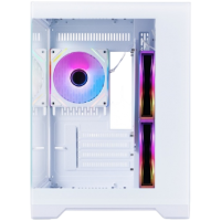 Компьютерный корпус 1STPLAYER MEGAVIEW MV5-TP ARGB White (MV5-TP-WH-2FC7R-W-1FC7-W)