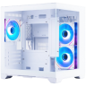 Компьютерный корпус 1STPLAYER MEGAVIEW MV5-TP ARGB White (MV5-TP-WH-2FC7R-W-1FC7-W)