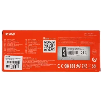 Оперативная память 16 Gb 3200 MHz ADATA XPG SPECTRIX D50 White RGB (AX4U320016G16A-SW50)