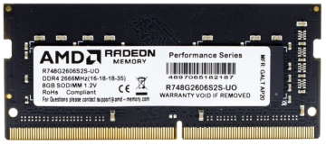 Оперативная память 8 Gb 2666 MHz AMD R7 PERFOMANCE SERIES Black (R748G2606S2S-UO)