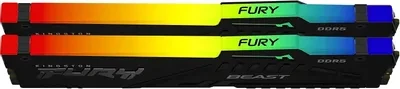 Оперативная память 64 Gb 5600 MHz Kingston FURY Beast RGB Black (KF556C36BBE2AK2-64)