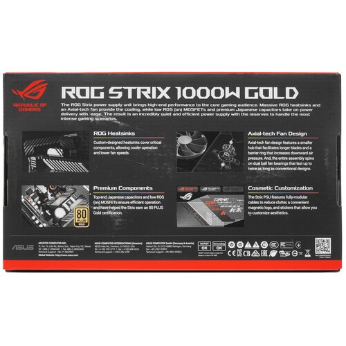 Блок питания ASUS 1000W ROG-STRIX-1000G (90YE00A5-B0NA00)
