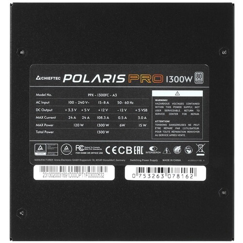 Блок питания Chieftec 1300W POLARIS PRO PPX-1300FC-A3 (PCIe 5.0 Connector Cable Details)