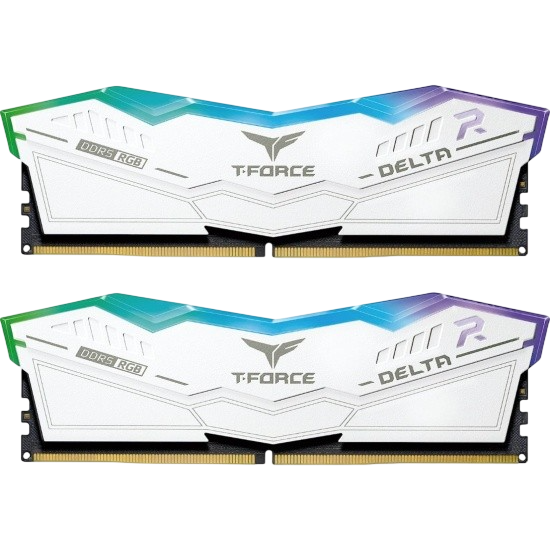 Оперативная память 64 Gb 6000 MHz Team Group T-FORCE DELTA RGB White (FF4D564G6000HC38ADC01)