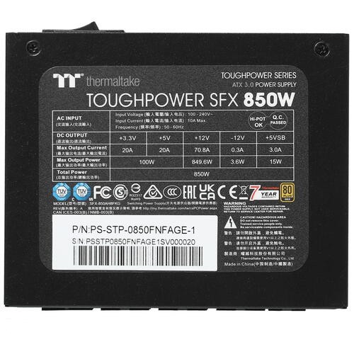 Блок питания Thermaltake 850W TOUGHPOWER SFX PS-STP-0850FNFAGE-1