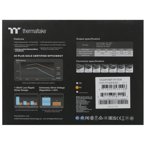 Блок питания Thermaltake 850W TOUGHPOWER SFX PS-STP-0850FNFAGE-1