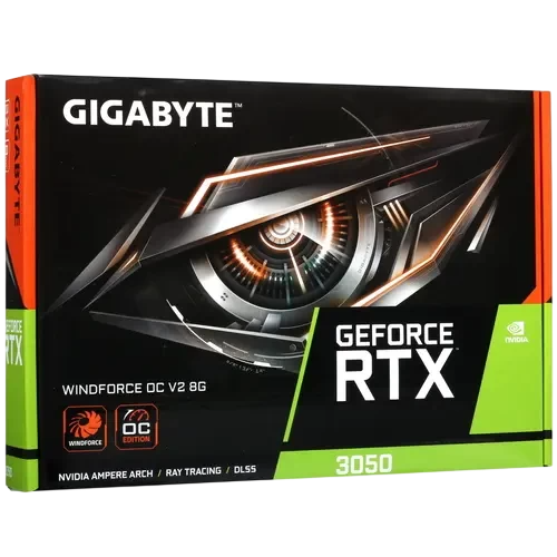 Видеокарта Gigabyte (GV-N3050WF2OCV2-8GD) GeForce RTX 3050 8GB WINDFORCE OC V2