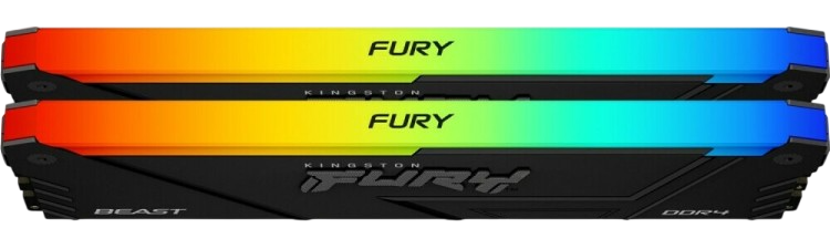 Оперативная память 64 Gb 3600 MHz Kingston FURY Beast RGB Black XMP (KF436C18BB2AK2/64)