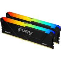 Оперативная память 64 Gb 3600 MHz Kingston FURY Beast RGB Black XMP (KF436C18BB2AK2/64)