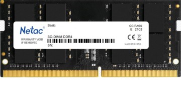 Оперативная память 8 Gb 3200 MHz NETAC BASIC (NTBSD4N32SP-08)