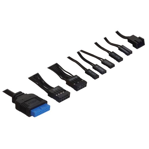 Компьютерный корпус 1STPLAYER FIREBASE XP LED Black (XP-BK-4F1)