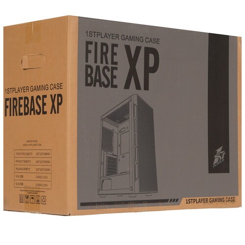 Компьютерный корпус 1STPLAYER FIREBASE XP LED Black (XP-BK-4F1)