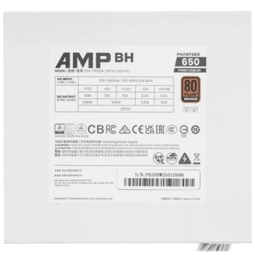 Блок питания PHANTEKS 650W AMP BH White (PH-P650B_WT01)