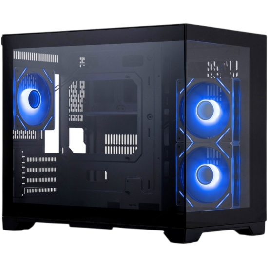 Компьютерный корпус 1STPLAYER MEGAVIEW MV6-TP ARGB Black (MV6-TP-BK-2FC7R-1FC7)