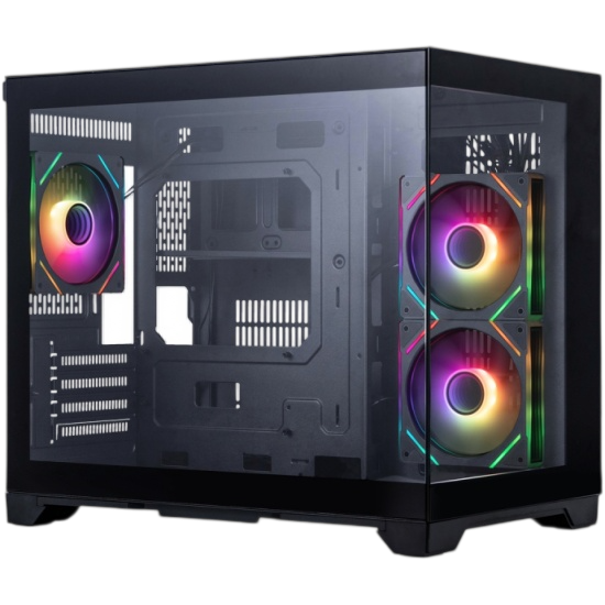 Компьютерный корпус 1STPLAYER MEGAVIEW MV6-TP ARGB Black (MV6-TP-BK-2FC7R-1FC7)