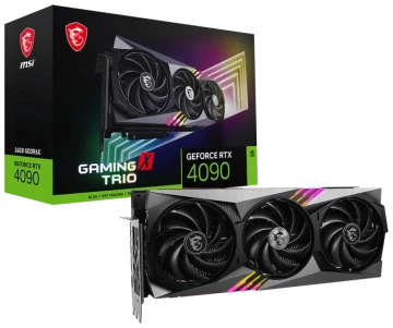 Видеокарта MSI (RTX 4090 GAMING X TRIO 24G) GeForce RTX 4090 24GB GAMING X TRIO