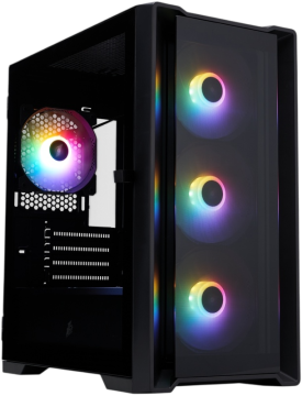 Компьютерный корпус 1STPLAYER TRILOBITE T4-G GLASS FRGB Black (T4-G-BK-4F1)