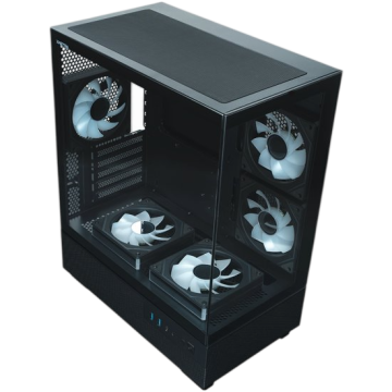 Компьютерный корпус XASTRA Q400M 5ARGB-C6-UC ARGB Black (Q400M-5FM12A-C6-UC)