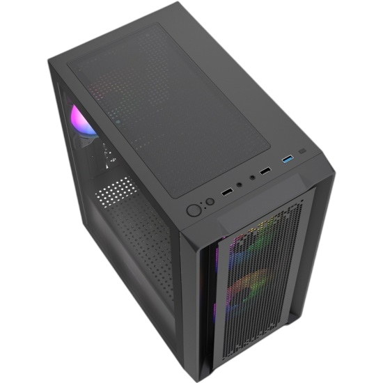 Компьютерный корпус Powercase Mistral SM04 TG ARGB Black (CMMSM04B-A3)