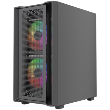Компьютерный корпус Powercase Mistral SM04 TG ARGB Black (CMMSM04B-A3)