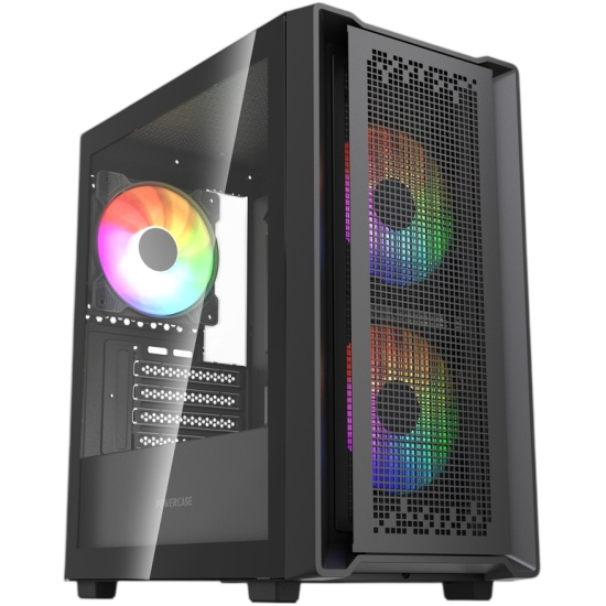 Компьютерный корпус Powercase Mistral SM04 TG ARGB Black (CMMSM04B-A3)