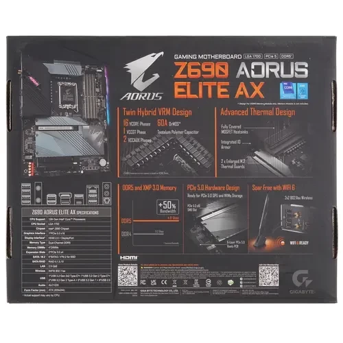 Материнская плата GIGABYTE Z690 AORUS ELITE AX
