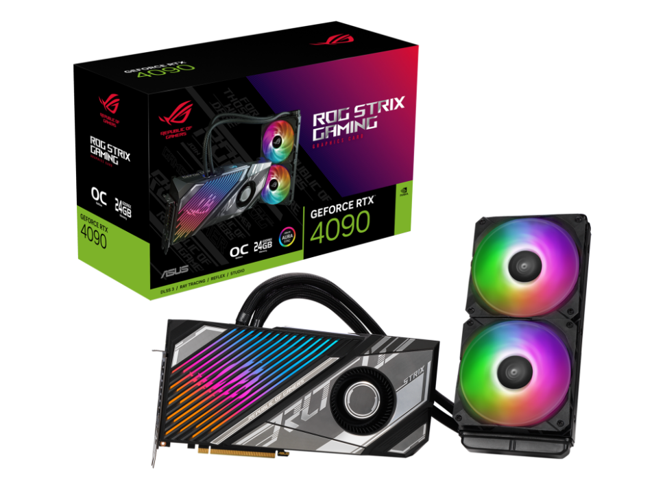 Видеокарта ASUS (ROG-STRIX-LC-RTX4090-O24G-GAMING) GeForce RTX 4090 24GB ROG STRIX LC 90YV0IY0-M0NA00