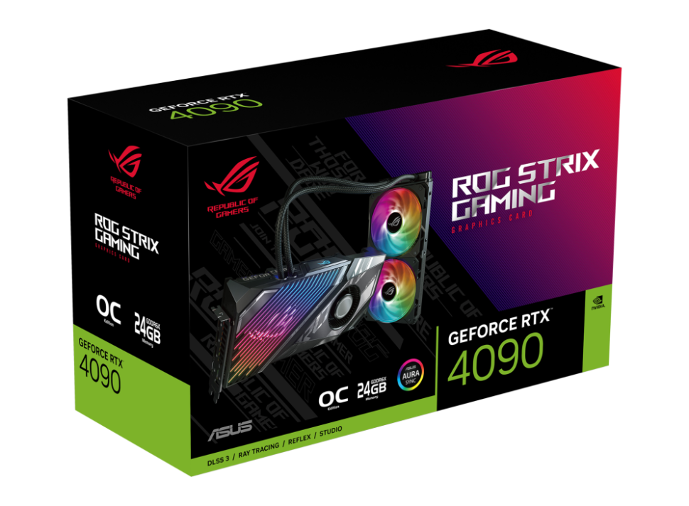 Видеокарта ASUS (ROG-STRIX-LC-RTX4090-O24G-GAMING) GeForce RTX 4090 24GB ROG STRIX LC 90YV0IY0-M0NA00