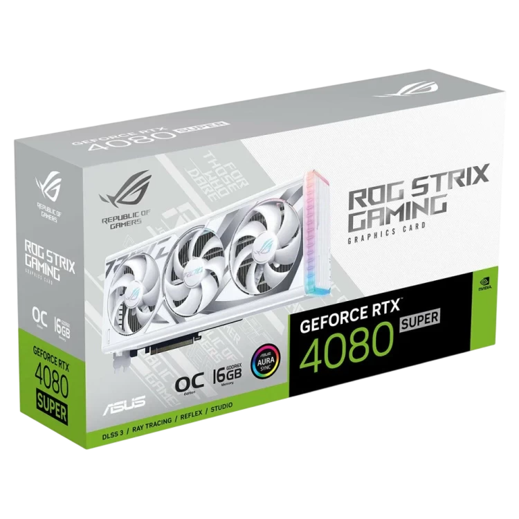 Видеокарта ASUS (ROG-STRIX-RTX4080S-O16G-WHITE) GeForce RTX 4080 SUPER 16GB ROG STRIX White OC (90YV0KB2-M0NA00)