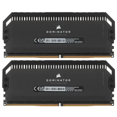 Оперативная память 32 Gb 6200 MHz Corsair DOMINATOR PLATINUM RGB (CMT32GX5M2X6200C36)