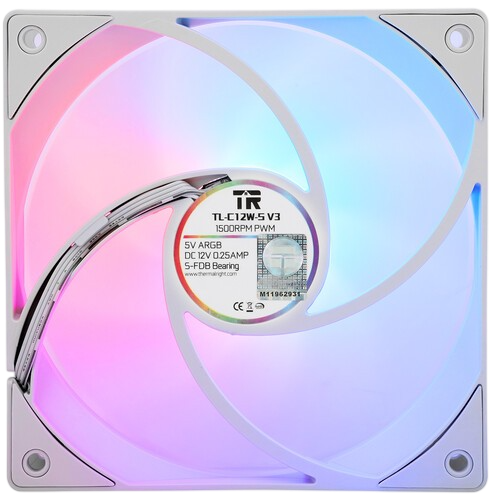 Вентилятор для корпуса Thermalright TL-C12W-S V3 ARGB White (TRTLC12WSV3)