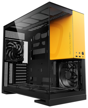 Компьютерный корпус Geometric Future Model 5 ARGB Black Yellow with fans (1AM5WKBY01100)