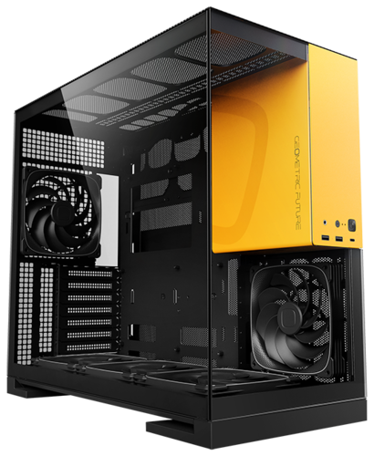 Компьютерный корпус Geometric Future Model 5 ARGB Black Yellow with fans (1AM5WKBY01100)