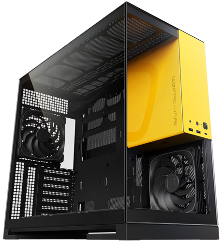 Компьютерный корпус Geometric Future Model 5 ARGB Black Yellow with fans (1AM5WKBY01100)