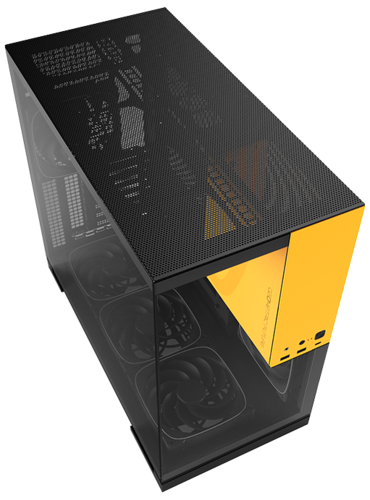 Компьютерный корпус Geometric Future Model 5 ARGB Black Yellow with fans (1AM5WKBY01100)